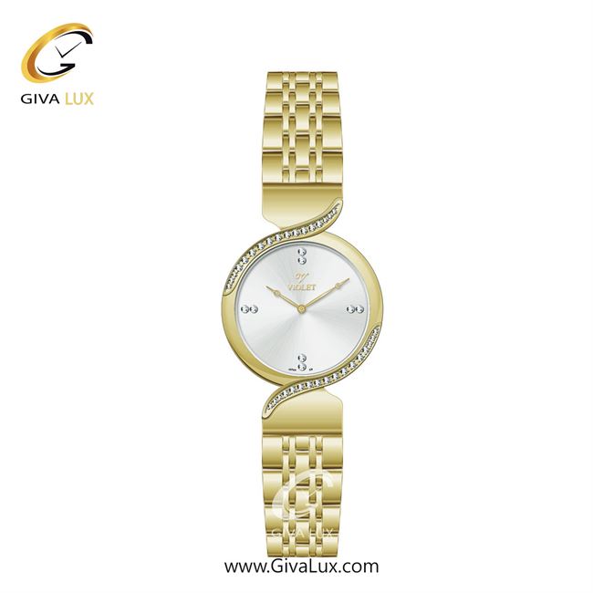 ساعت مچی اورجینال زنانه ویولت VIOLET طلایی | طلایی| نقره ای| کد رفرنس 0586/2